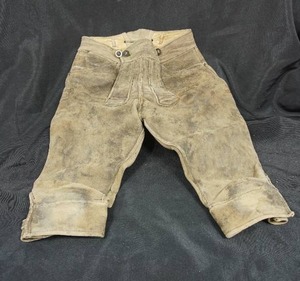 lot 107 image: German Bavarian Lederhosen Trouser Childs Leather Bottom...