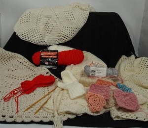 lot 135 image: A Whole Lot of Vintage Crocheted Items...