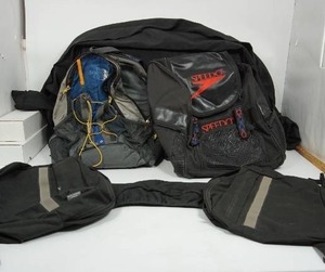 lot 144 image: North Face Angstrom 25 Back Pack, Snowmobile Saddle Pouch, Speedo Luggage Etc...