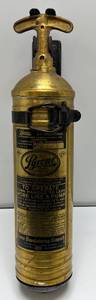 lot 89 image: Vintage Brass Fire Extinguisher With Hanger