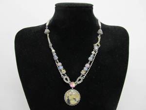 lot 44 image: Signed AYALA BAR Handmade Silver Necklace wAntique Chinese Photograph Pendant