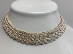 lot 34 image: Gorgeous Heavy Braided Sterling Silver Necklace