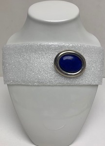 lot 79 image: Large TXCO Sterling Silver & Lapis Oval Brooch Pin