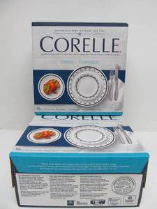 lot 20 image: 2 Brand New 16-Piece CORELLE Dish Sets