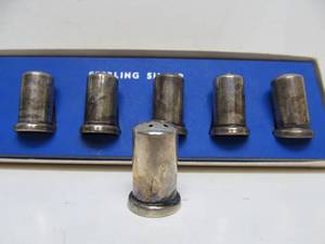 lot 23 image: Set of 6 Sterling Silver Individual Salt & Pepper Shakers