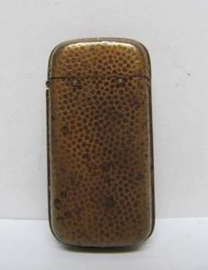 lot 26 image: Antique Hand Hammered Copper Match Holder