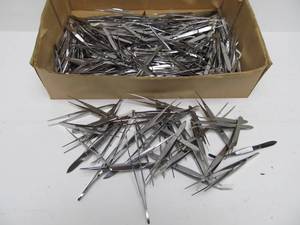 lot 83 image: HUGE Lot of Excellent Clean Surgical Steel Tweezers etc