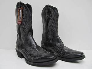 lot 115 image: Brand New Mens ARIAT CowboyBiker Boots - Dark GrayBlack Size 12D