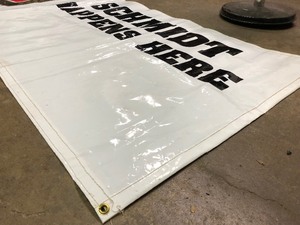 lot 169 image: LARGE Vintage Vinyl SCHMIDT BEER Advertising Banner