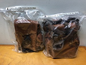 lot 176 image: Lot of 3 Leather Orig Hungarian AK-47 Mag Pouches