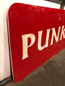 lot 181 image: LARGE 80s era Cafe Advertising Sign - Punkys Cafe