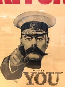 lot 197 image: Vintage Reproduction of WW1 British Military Poster