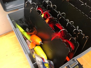 lot 212 image: Great Tackle Box Full of Large Size Muskie Lures