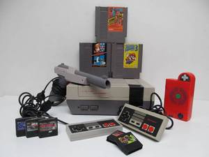 lot 250 image: Nintendo NES wControllers & Games