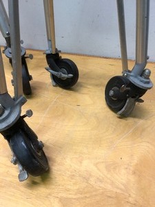 lot 227 image: 2 Old Vintage Rolling Tripods