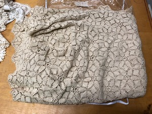 lot 242 image: Excellent VintageAntique Handmade Folk Art Crocheted Bedspreads Doilies etc