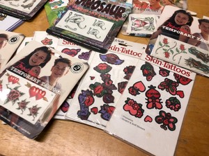 lot 345 image: HUGE Lot of Vintage & Newer Temporary Tattoos