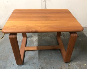 lot 404 image: Excellent Solid Teak Wood Floating Top Side Table