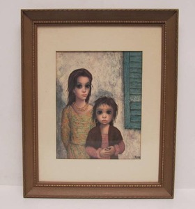 lot 276 image: Vintage Keane Big Eyed Mother & Child The Gypsies Art Print