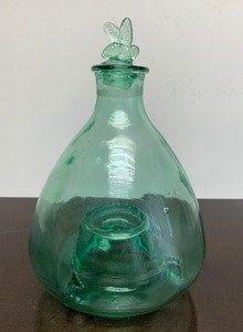 lot 67 image: Excellent Vintage Footed Glass Bee or Fly Trap