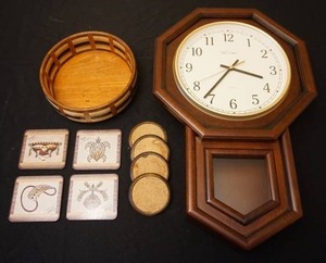 lot 16 image: Hand Crafted By Minnesota Artist Jerry Butkowski Vintage Segmented Multi-Wood Turned Bowl Numbered #469, Lacrosse Pendulum Radio Controlled Wall Clock...