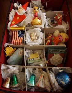 lot 30 image: Holiday DeCor Vintage Christmas Ornaments...