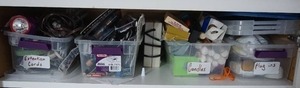lot 47 image: The Joe Do-It-All A Little Bit of Everything Contents of Cupboard Including NEW Battery Packs, Glue, Tape, Electrical Etc...