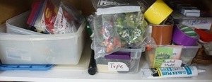 lot 49 image: Contents of Kitchen Utility Cupboard Shelf Including NEW First Alert DoorWindows Alarms and More...