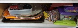 lot 52 image: Contents of Kitchen Art & Baking Cabinet...