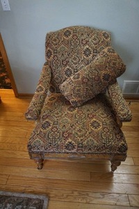 lot 88 image: The Furniture Lot...Upholstered Armchair wMatching Pillow