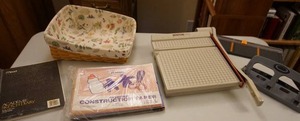 lot 111 image: Crafting Office Art Supplies wLongaberger Basket Bin