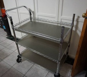 lot 181 image: 3-Tier Adjustable Heavy-Duty Utility Cart