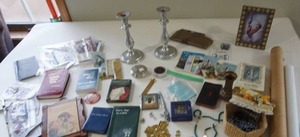 lot 196 image: Archangel Books & Gifts...Rosaries Medallions Cross Candle Sticks Bibles Plaques Posters and More...
