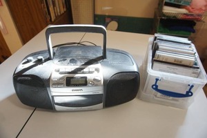 lot 219 image: Portable AIWA Stereo System and Music CDs...