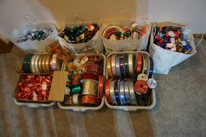 lot 254 image: Ribbons and Bows...Ready to Make your Own Bows