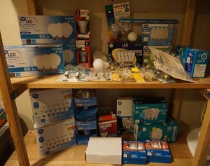lot 264 image: Home Essentials...Light Bulbs of Many Sorts