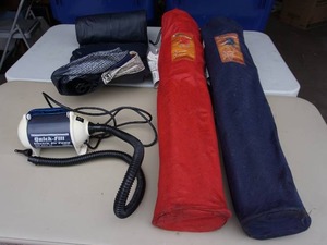 lot 297 image: Camping...Portable Lawn Chairs, Quick-Fill Air Pump and Air Mattress