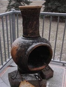 lot 308 image: Outdoor Patio Chimenea Clay Fire Place