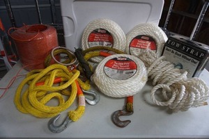 lot 342 image: Garage Automobile Accessories...Tow Strap, Ropes Etc.