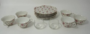 lot 43 image: Vintage Lefton China Rose Chintz 1950s Floral Dinnerware (Matching to Lots #27, #67)...