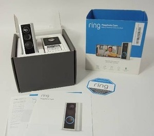 lot 123 image: Ring Door View Peephole Camera and Doorbell Battery Operated