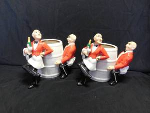 lot 155 image: 2 Handcrafted utensil jars
