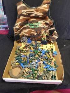 lot 171 image: kids Commando Squad camouflage vest, army men, Ninja Turtle and more