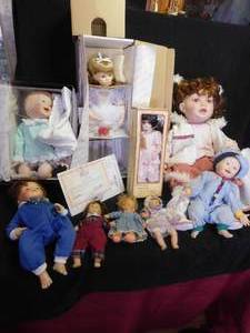 lot 172 image: Porcelain dolls