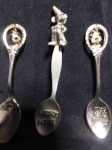 lot 179 image: 3 vintage Micky Mouse souvenir spoons