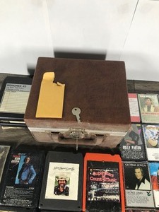 lot 117 image: Lot of Music Cassette & 8 Track Tapes with Storage Cases