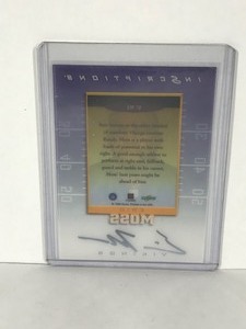 lot 422 image: 1999 Score Inscriptions Eric Moss #EM-79 Rookie Auto Minnesota Vikings Football Card