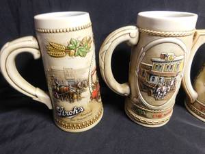 lot 190 image: 5 Strohs collector steins