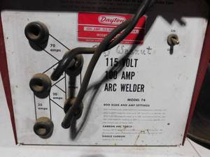 lot 9 image: Arc welder with welding helmet