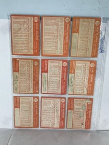 lot 457 image: Lot of 9 - 1964 Topps Baseball Cards